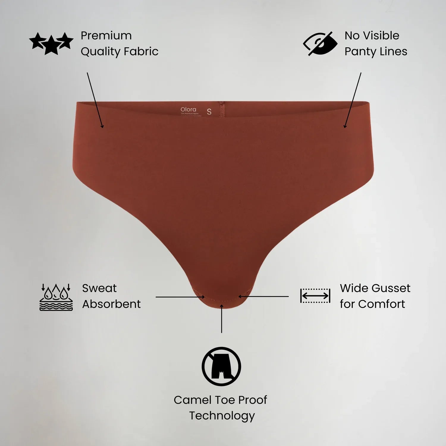 Invisible Camel Toe Thong High Rise